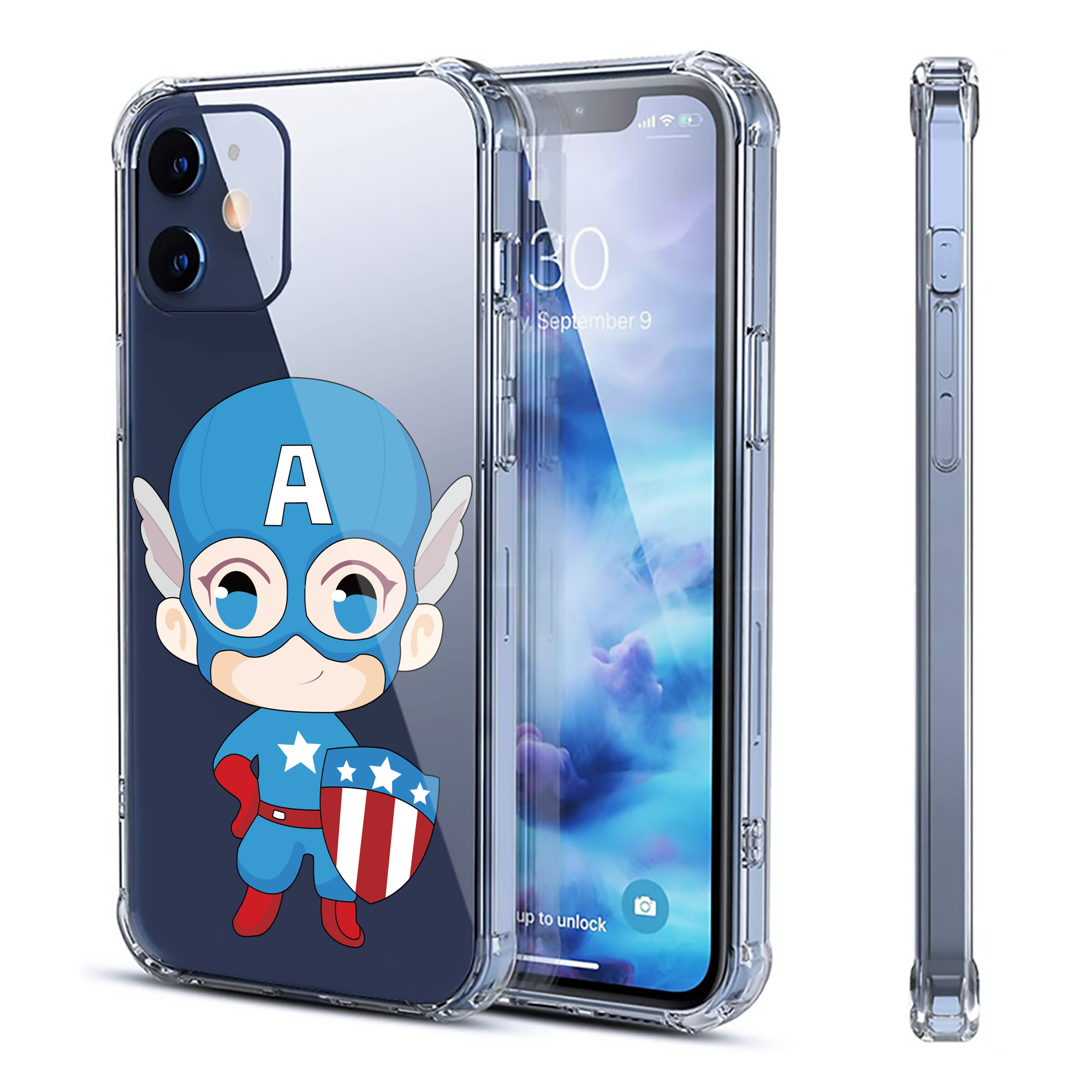 （画像用） アベンジャーズ The Avengers 【iPhone 12シリーズ対応】透明スマホケース（クリアソフトケース）